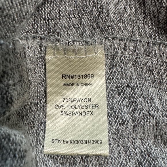 Inspired Hearts Gray Lace Up Love Sweater - Picture 5 of 5